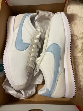 Women’s Nike Cortez White and Light Armory Blue